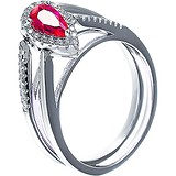 Женское серебряное кольцо с куб. циркониями, 1609740