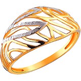 Женское серебряное кольцо в позолоте, 1625612