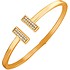 Женский золотой браслет с куб. циркониями - фото 1