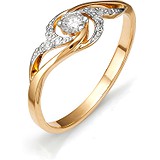 Золотое кольцо с бриллиантами, 1704716
