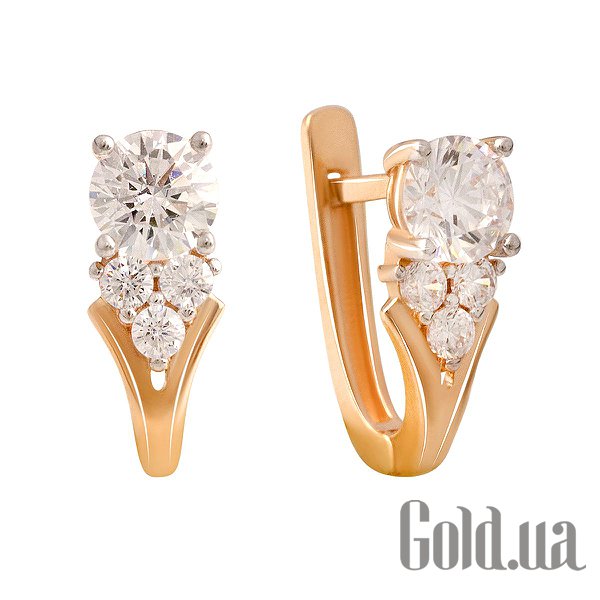 

Серьги Fresh Jewelry, Золотые серьги с куб. циркониями