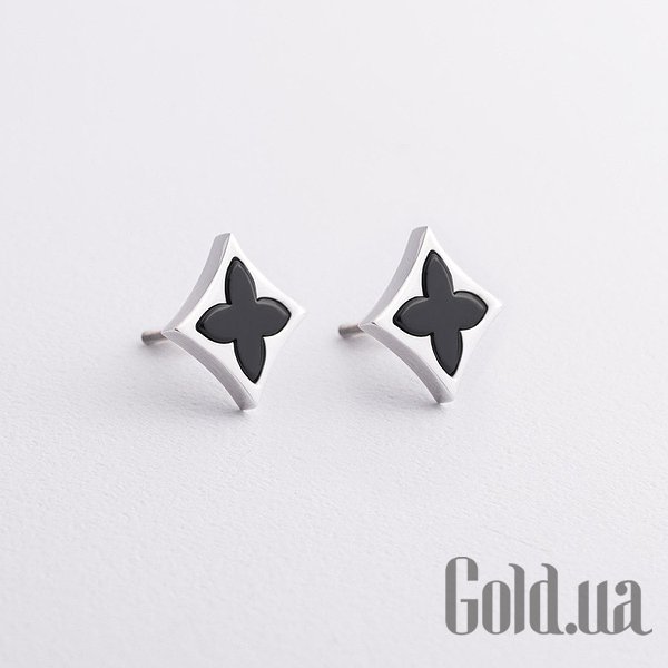 

Серьги-гвоздики Украина, Серебряные серьги с керамикой