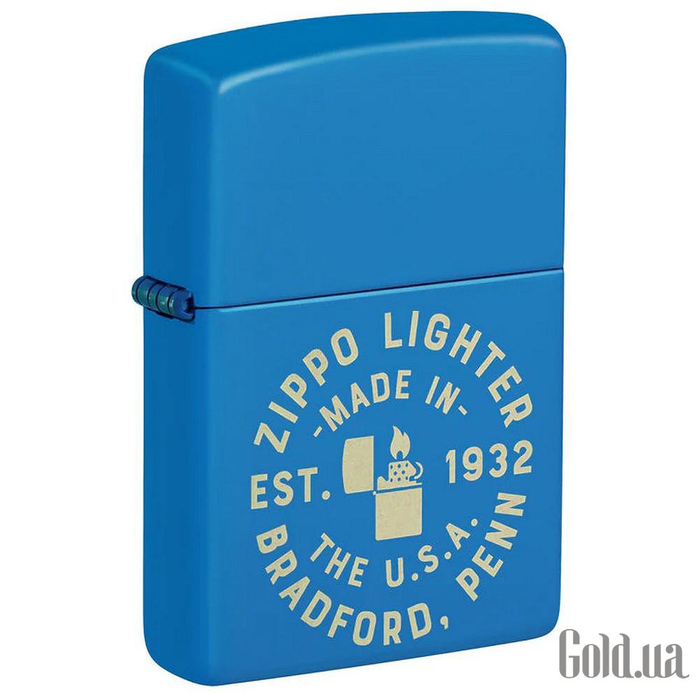 Zippo Зажигалка Seal Laser Engraved Design Sky Blue Matte 46173 46173