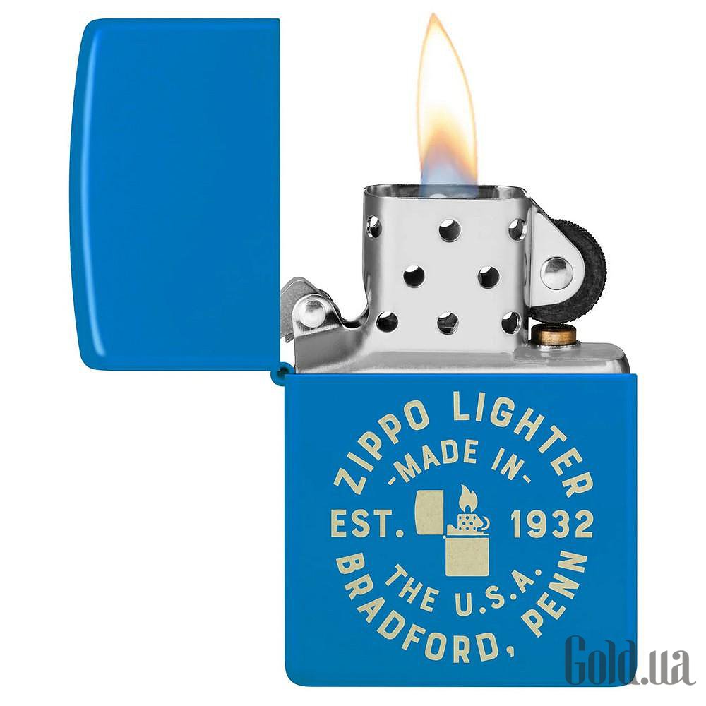 Zippo Зажигалка Seal Laser Engraved Design Sky Blue Matte 46173 46173 – изображение 4