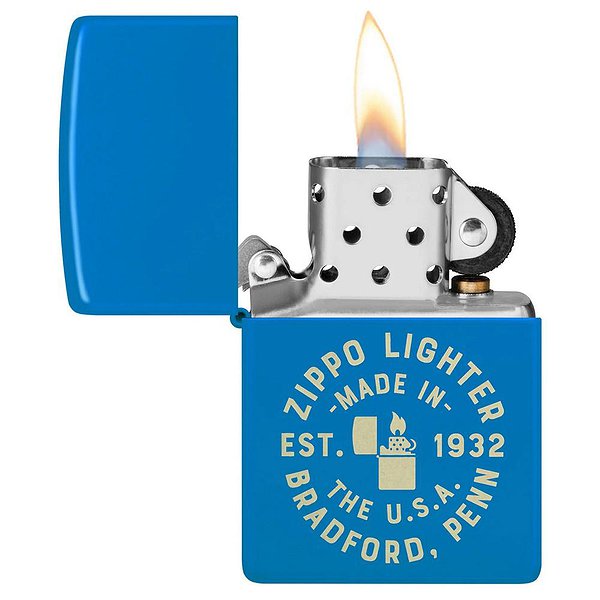 Zippo Зажигалка Seal Laser Engraved Design Sky Blue Matte 46173 46173 – изображение 4