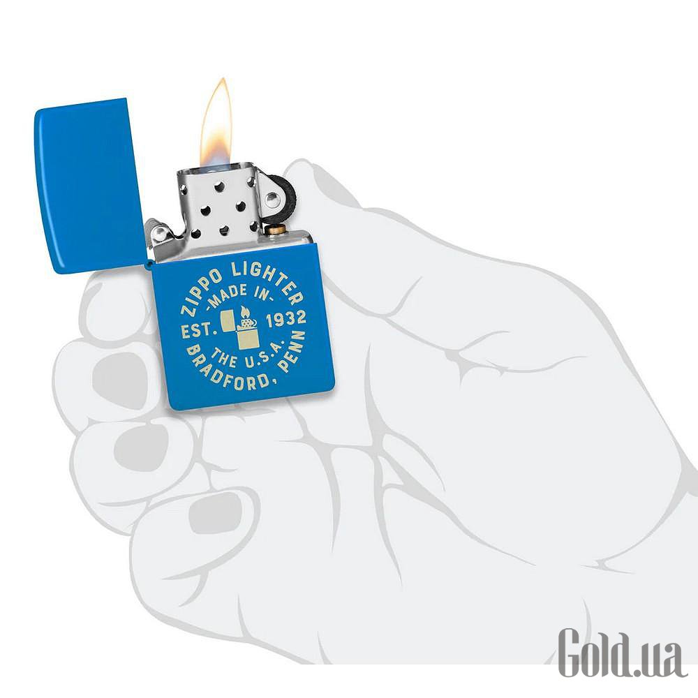Zippo Зажигалка Seal Laser Engraved Design Sky Blue Matte 46173 46173 – изображение 5