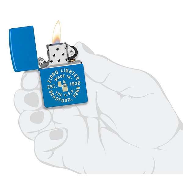 Zippo Зажигалка Seal Laser Engraved Design Sky Blue Matte 46173 46173 – изображение 5