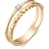 Золотое кольцо с бриллиантом, 1602829