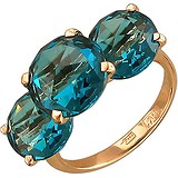 Женское золотое кольцо с аквамаринами, 1604877