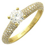 Золотое кольцо с бриллиантами, 1642253