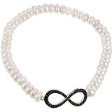Жіночий Срібний браслет з перлами і шпинелью, 1649421
