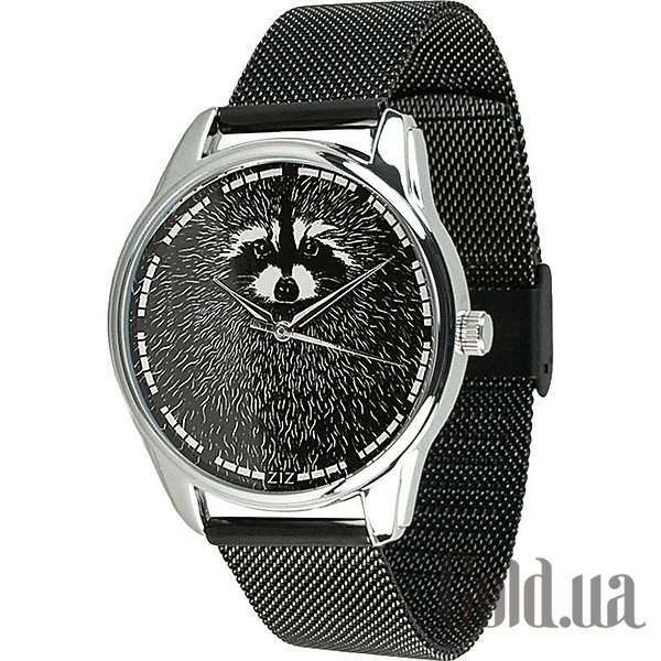 Женские часы "Енот " Enot-pemeshok-iz-nepzhaveyushchey-ctali-chepnyiy