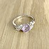 Женское серебряное кольцо с аметистом и куб. циркониями - фото 3