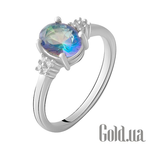 

Женские кольца Fresh Jewelry, Женское серебряное кольцо с куб. циркониями и топазом, 16.5