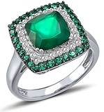 Купить Женское серебряное кольцо с куб. циркониями (SR303192GSGZSK925) по цене 1063 грн., в интернет-магазине Gold.ua