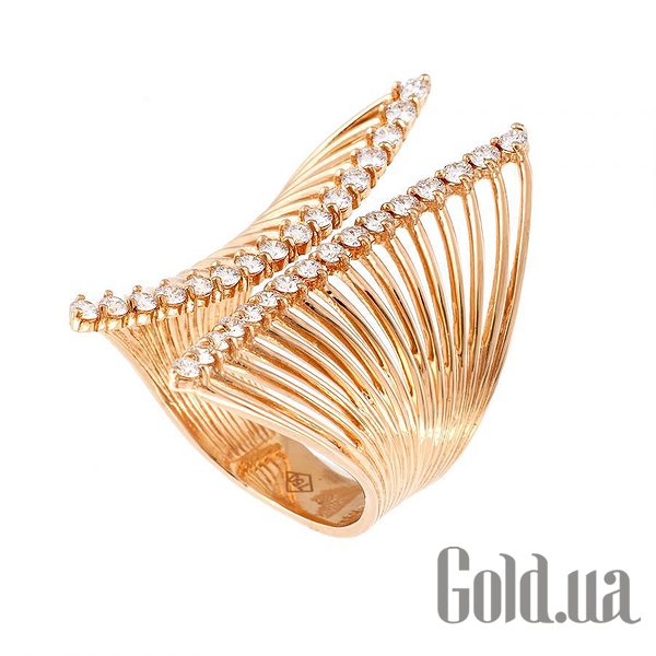 

Кольцо Украина, Женское золотое кольцо с бриллиантами, 17.5