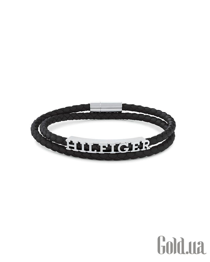 Tommy Hilfiger Шкіряний браслет зі сталевими вставками 2790587
