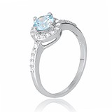 Женское серебряное кольцо с куб. циркониями, 283149