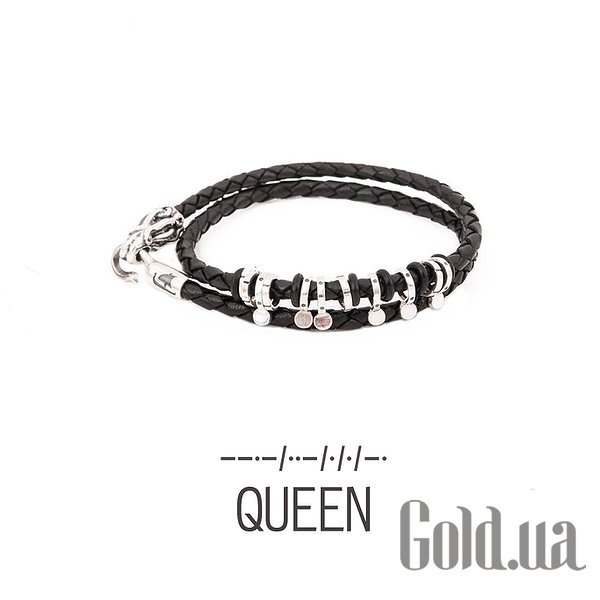 

Шнурок на руку Morza, Кожаный шнурок на руку с вставками из серебра, 17