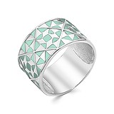 Женское серебряное кольцо с эмалью, 1515790