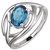 Женское серебряное кольцо с топазом, 1612558