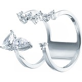 Женское серебряное кольцо с куб. циркониями, 1669390
