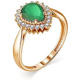 Женское золотое кольцо с агатом и бриллиантами, 1669646
