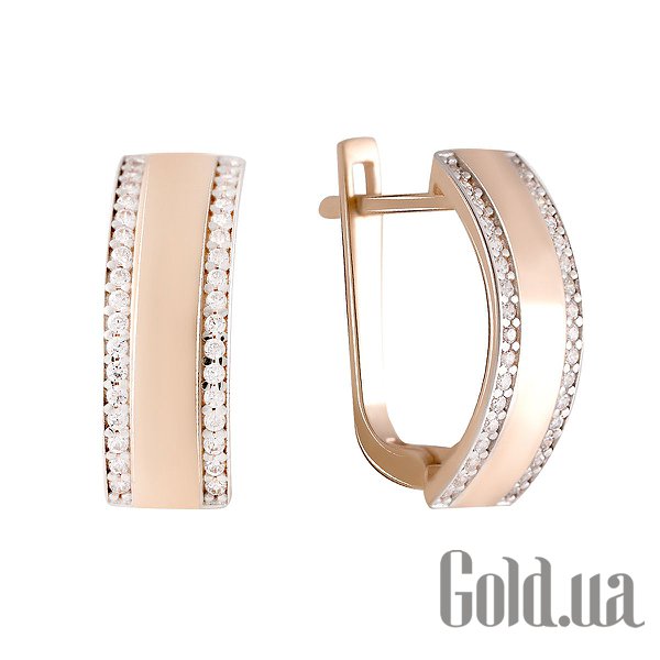 

Серьги Fresh Jewelry, Золотые серьги с куб. циркониями