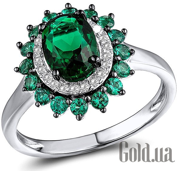 

Женские кольца Lurie Jewelry, Женское серебряное кольцо с куб. циркониями, 17