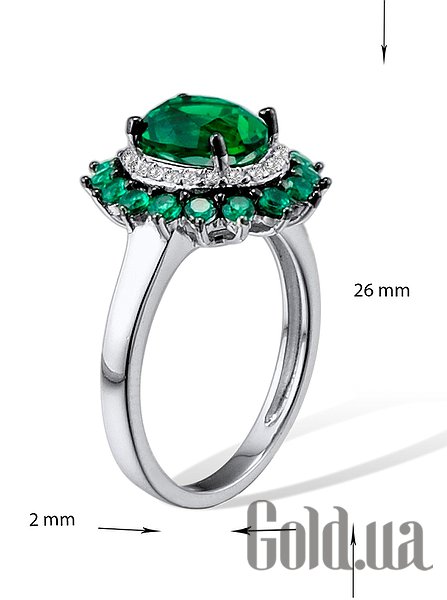 Каблучка Lurie Jewelry Жіноча срібна каблучка з куб. цирконіями, 17