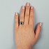 Женское серебряное кольцо с куб. циркониями - фото 6