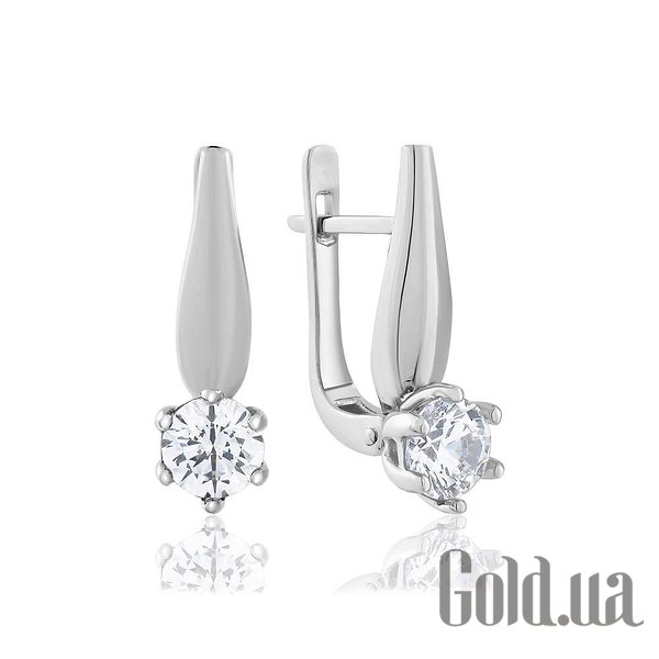 

Серьги Украина, Золотые серьги с Swarovski Zirconia