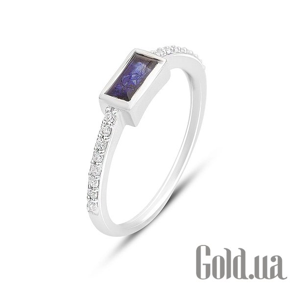 

Женские кольца Fresh Jewelry, Женское серебряное кольцо с куб. циркониями и сапфиром