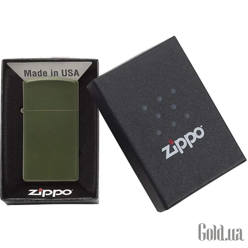 Zippo Зажигалка Slim Green Matte 1627 1627 – изображение 5