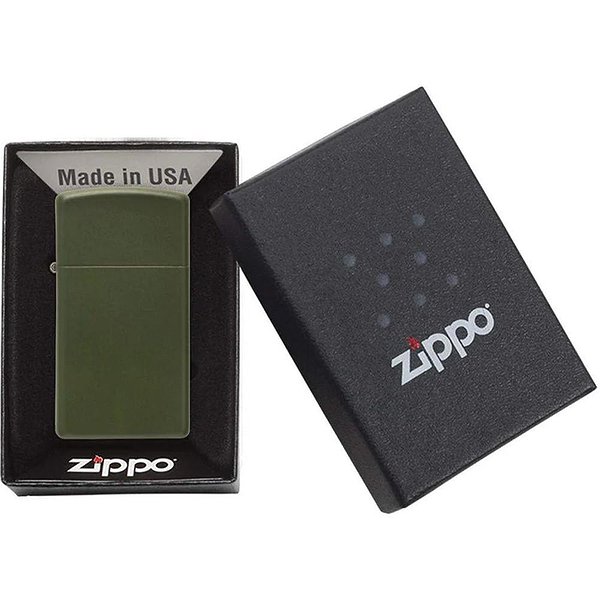 Zippo Зажигалка Slim Green Matte 1627 1627 – изображение 5