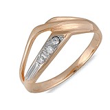 Женское золотое кольцо, 042254