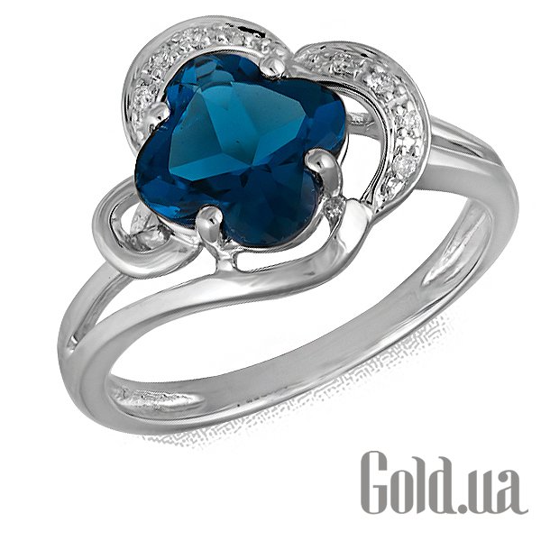 

Кольцо Lurie Jewelry, Женское золотое кольцо с бриллиантами и топазами, 16.5