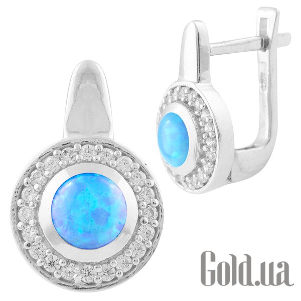 

Серьги Fresh Jewelry, Серебряные серьги с опалами и куб. циркониями