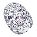 SOKOLOV Женское серебряное кольцо с куб. циркониями, 1515791