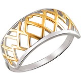Женское серебряное кольцо в позолоте, 1607439