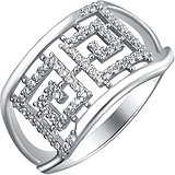Женское серебряное кольцо с куб. циркониями, 1614095