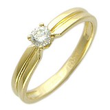 Золотое кольцо с бриллиантом, 1625359