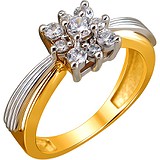 Золотое кольцо с куб. циркониями, 1672463