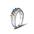Женское серебряное кольцо с куб.циркониями и цветными камнями - фото 3
