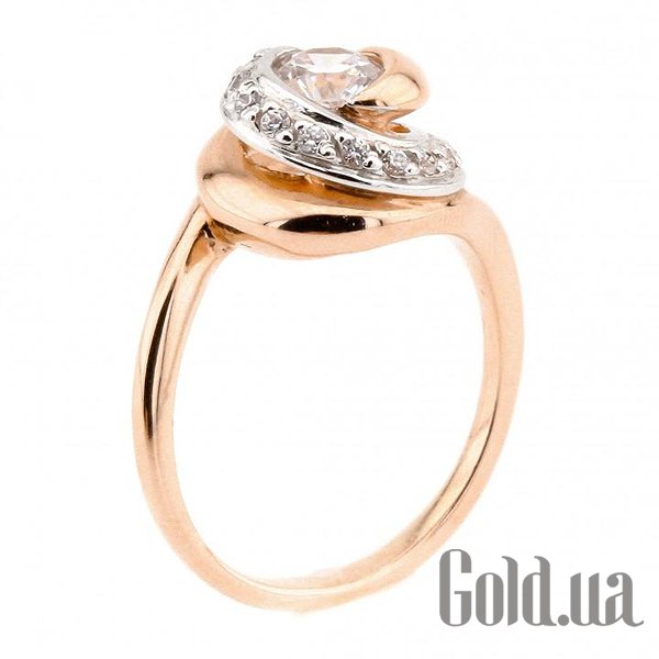 

Кольцо Украина, Золотое кольцо с куб. циркониями, 17.5