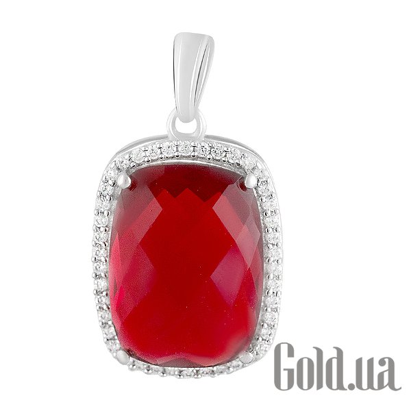 

Женские кулоны Fresh Jewelry, Серебряный кулон с куб. циркониями и синт. гранатом