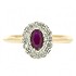 Женское золотое кольцо с рубином и бриллиантами - фото 2