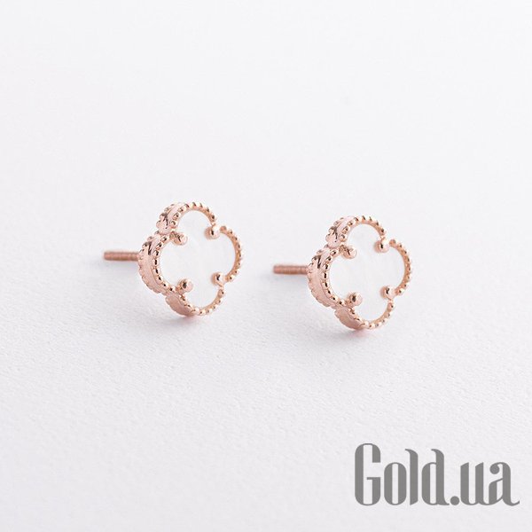 

Серьги-гвоздики Украина, Золотые серьги с перламутром