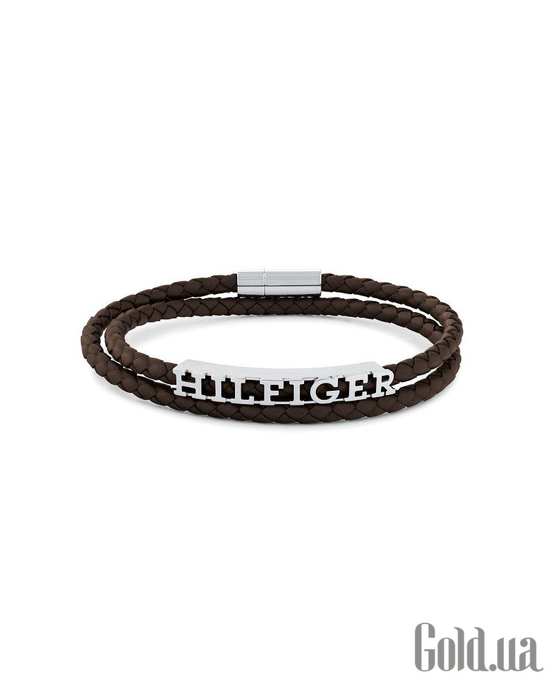 Tommy Hilfiger Шкіряний браслет зі сталевими вставками 2790589
