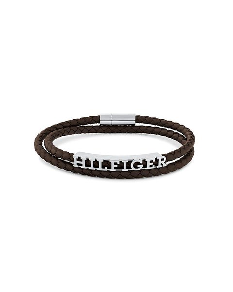 Tommy Hilfiger Кожаный браслет со стальными вставками 2790589